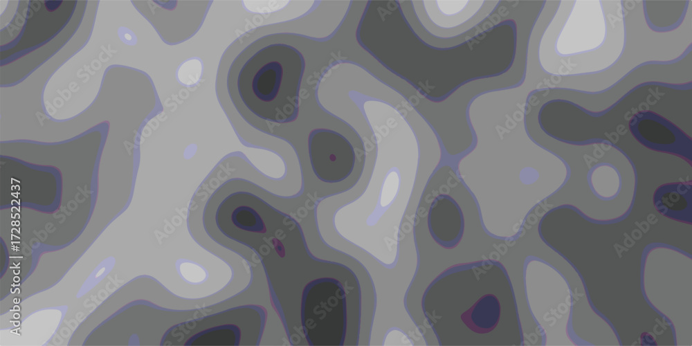 Poster abstract topographic layered digital illustration with gradients and varied shapes in a muted neutra