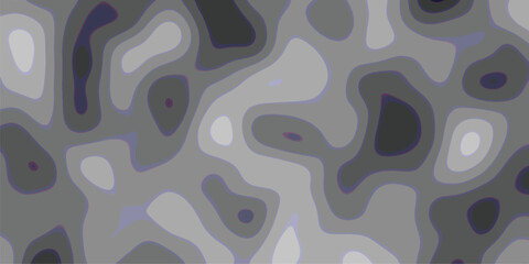 Abstract topographic map style illustration with contours in shades of gray and purple for background or texture