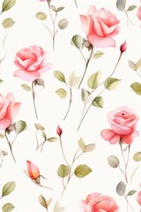 Pattern of flowers on light background