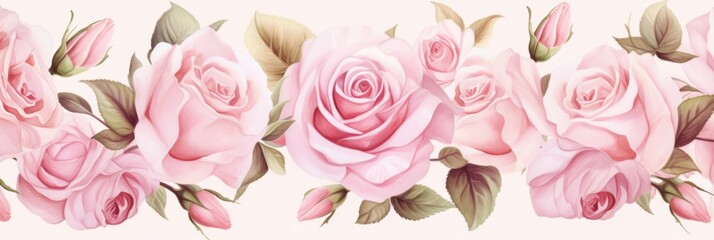 Pattern of flowers on light background