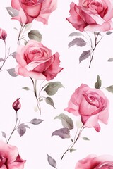 Pattern of flowers on light background