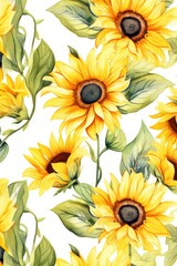 Pattern of flowers on light background
