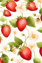 Berry pattern on light background