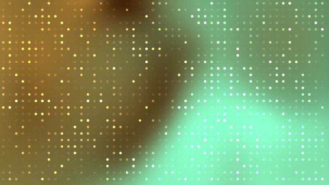 Abstract background, Abstract digital dots background animation with golden and teal color scheme, looping,  Stock royalty free video.