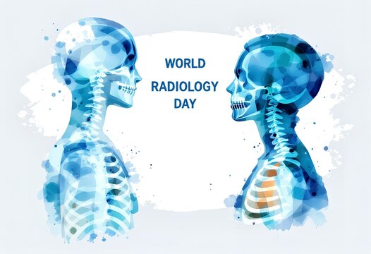 world radiology day human skeleton medical illustration
