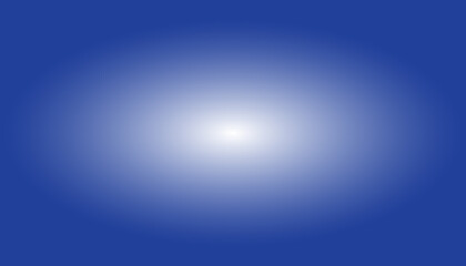Abstract Blue Radial Gradient Background, White Light in Center, Smooth Color Transition