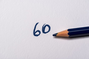 A low score written with a colored pencil.