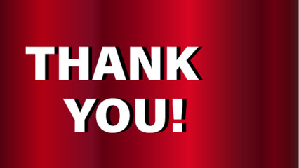 A bold red background design with the white text 