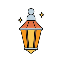 Glowing ramadan lantern decorative islamic light