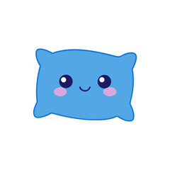 A Cute blue pillow character