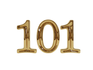 Celebrate a milestone anniversary or special event with these eye catching, shimmering golden number 101 characters, perfect for invitations and banners of any kind