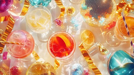 Festive Cocktail Party Still Life