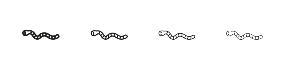 Worm icon outline trend modern simple versions