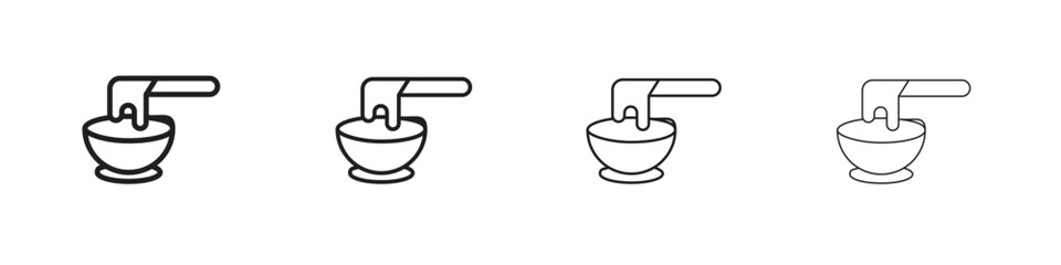 Wax icon outline trend modern simple versions