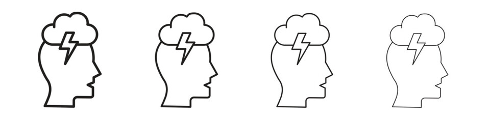 Trauma icon outline trend modern simple versions