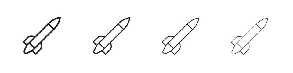 Torpedo icon outline trend modern simple versions