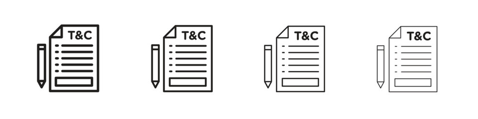 Terms and Conditions icon outline trend modern simple versions