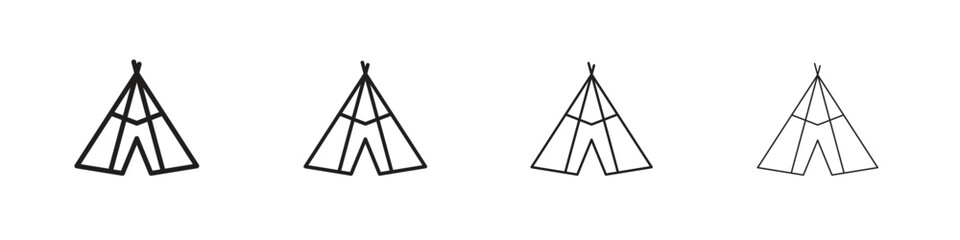 Tepee icon outline trend modern simple versions