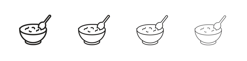 Sour soup icon outline trend modern simple versions