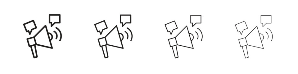 Social campaign icon outline trend modern simple versions