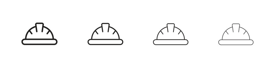 Safety helmet icon outline trend modern simple versions