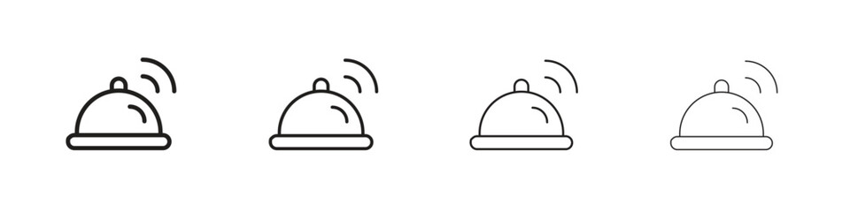 Reception bell icon outline trend modern simple versions