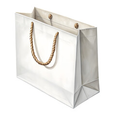 Paper shopping bag in white description