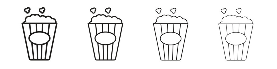 Popcorn icon outline trend modern simple versions
