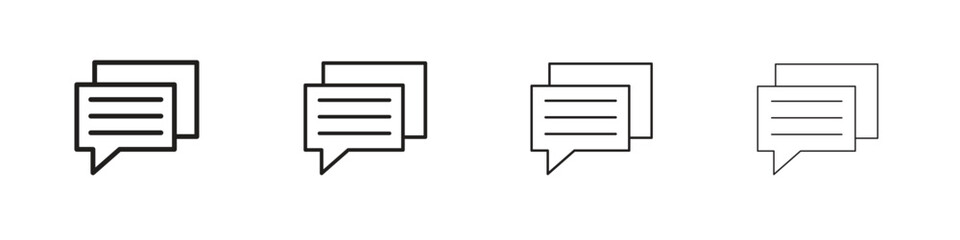 Message icon outline trend modern simple versions