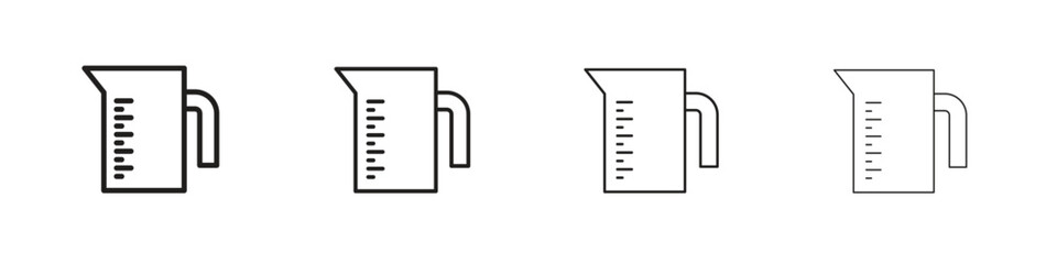 Measuring cup icon outline trend modern simple versions