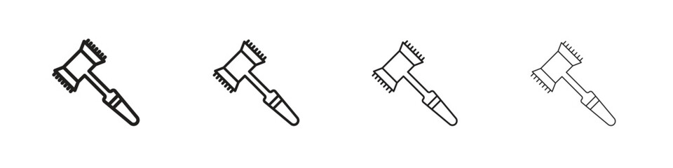 Meat tenderizer icon outline trend modern simple versions