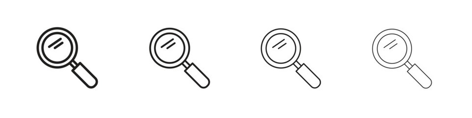 Magnifying glass icon outline trend modern simple versions