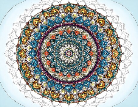 Colorful intricate mandala design (1)