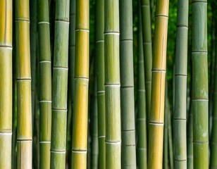 Obraz premium Dense bamboo grove close-up