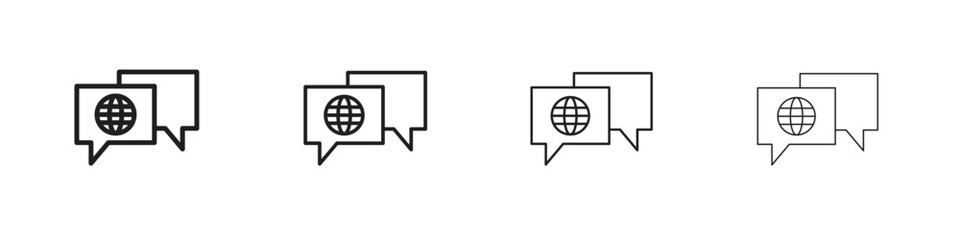 Language icon outline trend modern simple versions