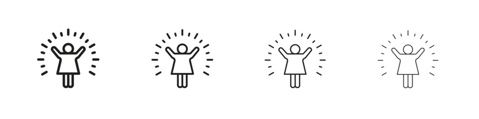 Joy icon outline trend modern simple versions