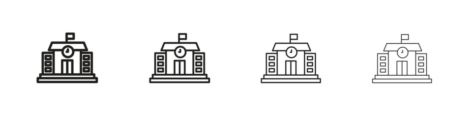Institute icon outline trend modern simple versions