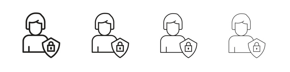 Information Security Analyst icon outline trend modern simple versions