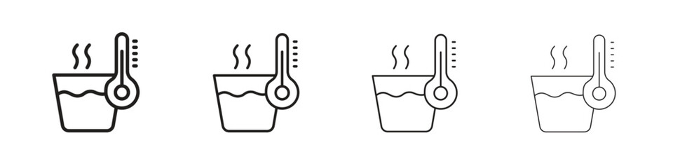 Hot Water icon outline trend modern simple versions