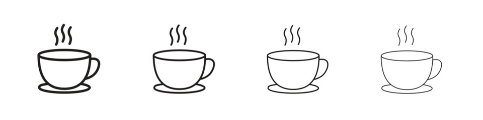 Hot drinks icon outline trend modern simple versions