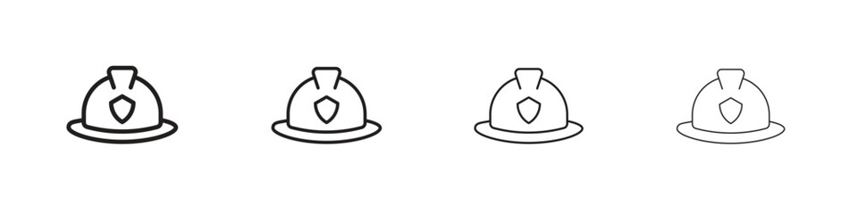 Firefighter hat icon outline trend modern simple versions