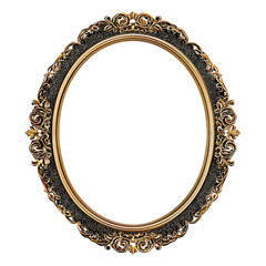 Ornate gold oval frame