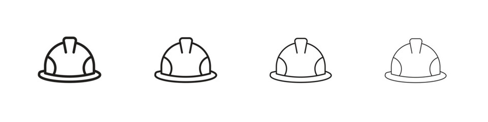 Construction safety helmet icon outline trend modern simple versions