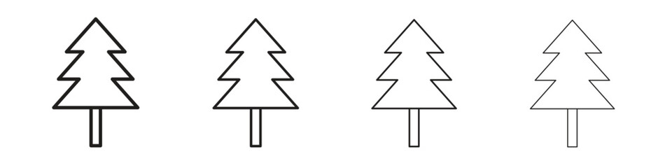 Christmas tree icon outline trend modern simple versions