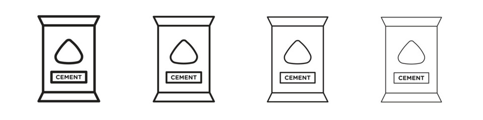 Cement icon outline trend modern simple versions
