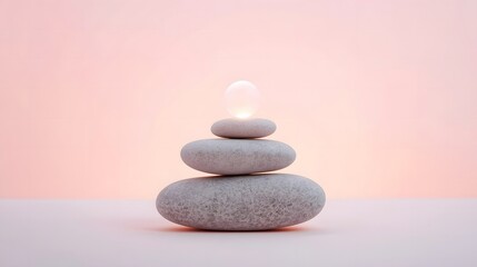 zen stones and orchid