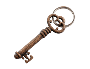 Antique-style key ring