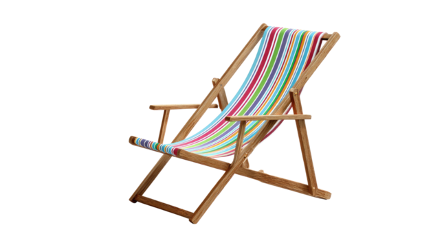 deckchair isolated on white background