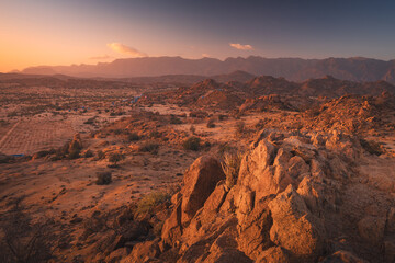 Anti-Atlas Mountains in Morocco – dramatic rocky landscape and desert scenery in North Africa © PawelUchorczak