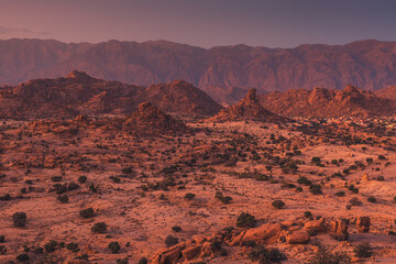 Anti-Atlas Mountains in Morocco – dramatic rocky landscape and desert scenery in North Africa © PawelUchorczak
